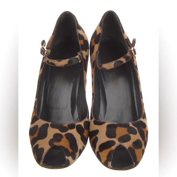 Dolce & Gabbana Animal Print Mary Jane Peep-toe Shoes - Picture 4 of 5